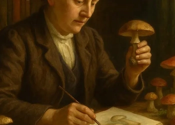 Cuando la aguja del hongo susurra y el cuento se alza: Beatrix Potter y el sueño revelado de la naturaleza